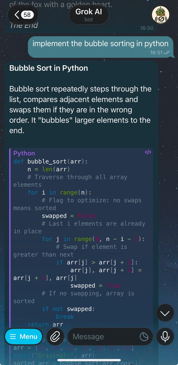 Пример форматированного кода с читаемыми секциями.