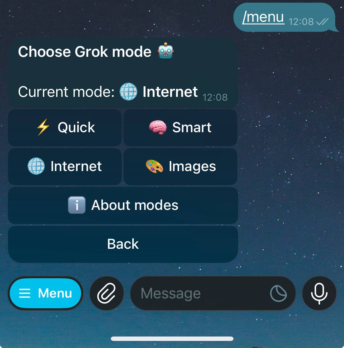 Селектор режимов Quick, Smart, Internet и Images.