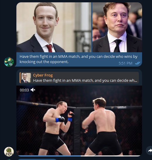 Video mode interface for AI video generation in Telegram bot.